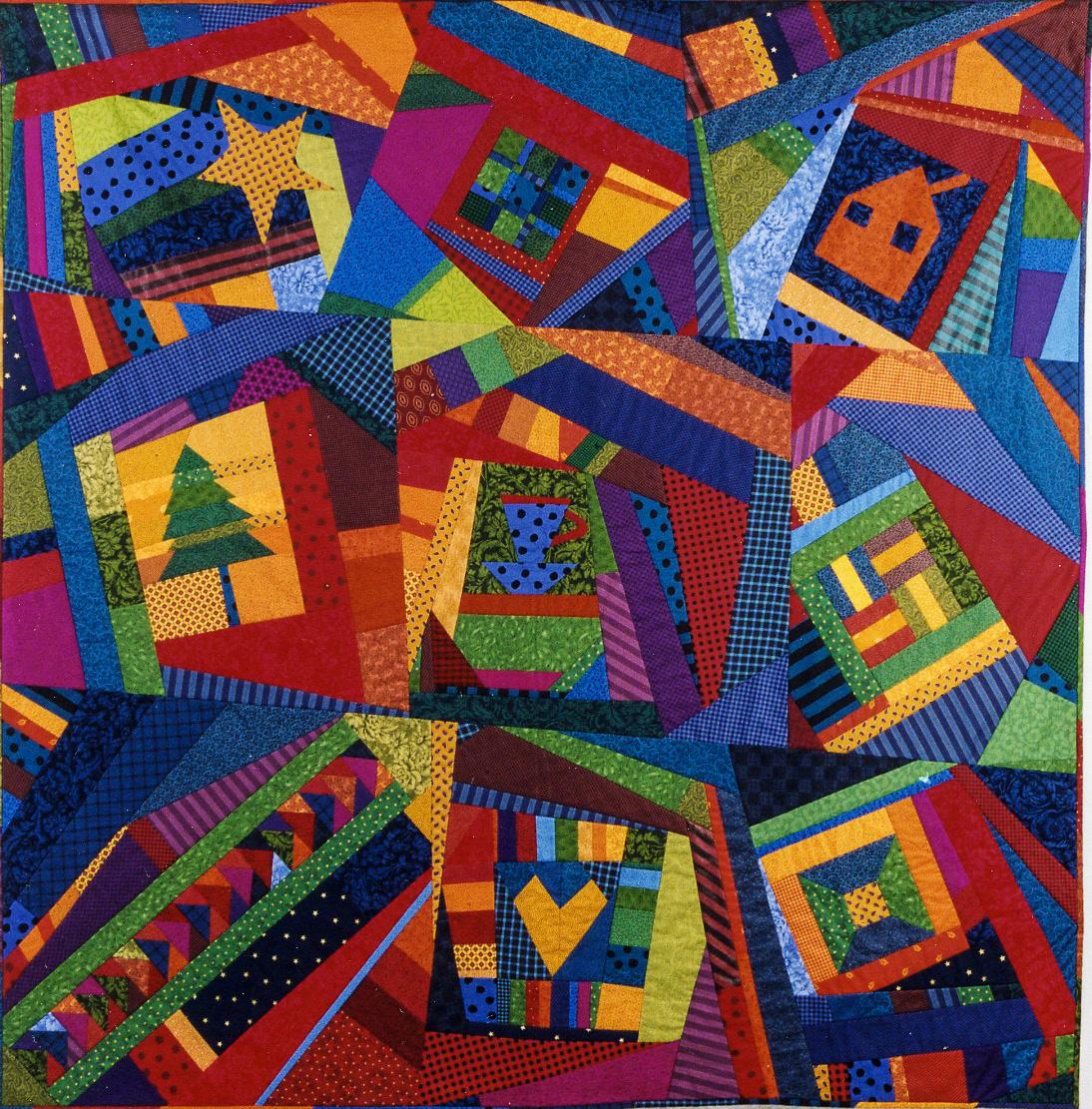 Quilt as you go Crazy Quilt Pattern PDF